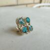 Anillo Trébol turquesa - Imagen 2