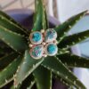 Anillo Trébol turquesa