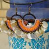 Pendientes de macramé y nácar. - Imagen 3