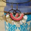 Pendientes de macramé y nácar. - Imagen 2
