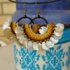 Pendientes de macramé y nácar. - Imagen 4